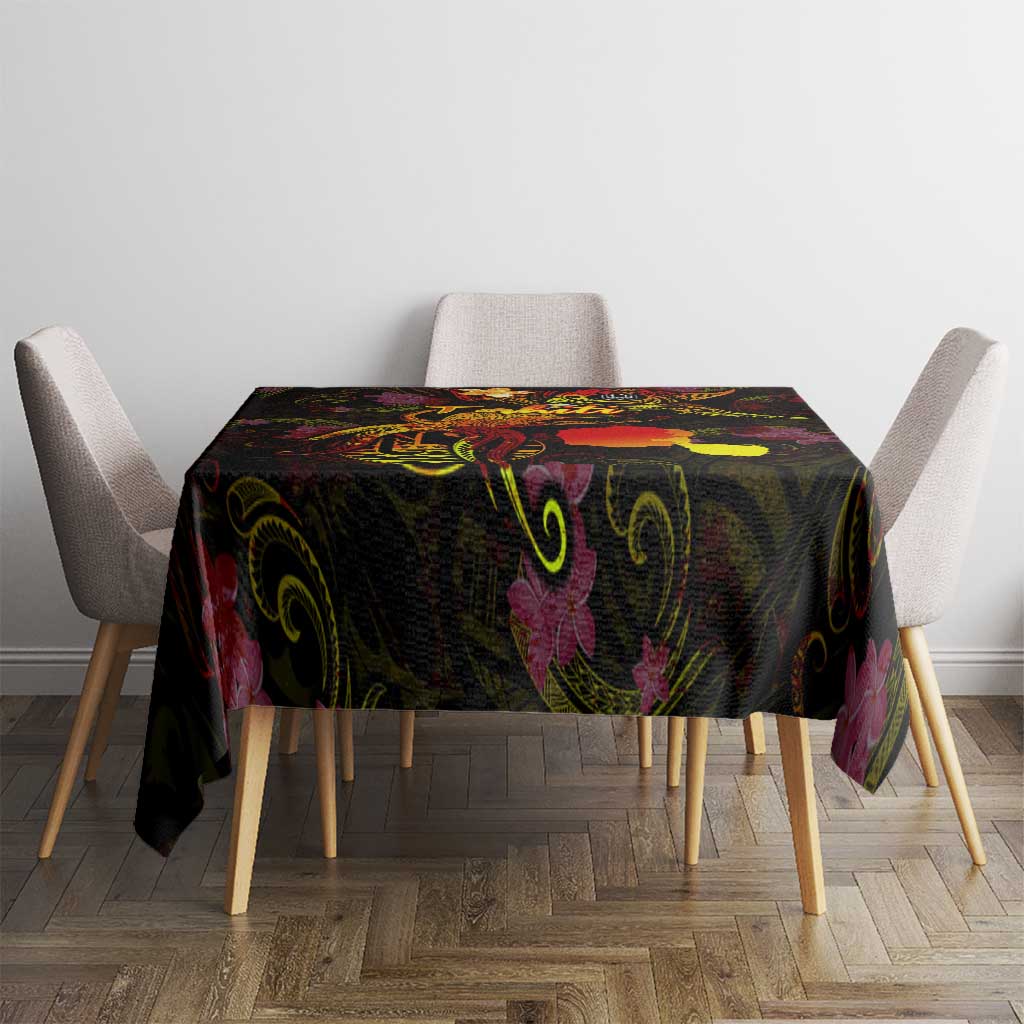 Tahiti French Polynesia Tablecloth Octopus Plumeria Polynesian Tattoo DT02 - Polynesian Pride