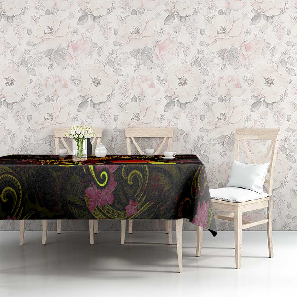 Tahiti French Polynesia Tablecloth Octopus Plumeria Polynesian Tattoo DT02 - Polynesian Pride
