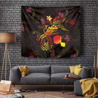 Tahiti French Polynesia Tapestry Octopus Plumeria Polynesian Tattoo