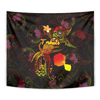 Tahiti French Polynesia Tapestry Octopus Plumeria Polynesian Tattoo
