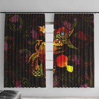 Tahiti French Polynesia Window Curtain Octopus Plumeria Polynesian Tattoo