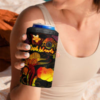 Cook Islands 4 in 1 Can Cooler Tumbler Octopus Plumeria Polynesian Tattoo DT02 - Polynesian Pride