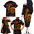 Cook Islands Family Matching Off The Shoulder Long Sleeve Dress and Hawaiian Shirt Octopus Plumeria Polynesian Tattoo