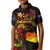 Cook Islands Kid Polo Shirt Octopus Plumeria Polynesian Tattoo