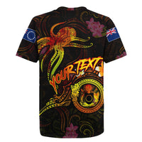 Cook Islands Rugby Jersey Octopus Plumeria Polynesian Tattoo DT02 - Polynesian Pride