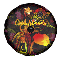 Cook Islands Spare Tire Cover Octopus Plumeria Polynesian Tattoo DT02 - Polynesian Pride