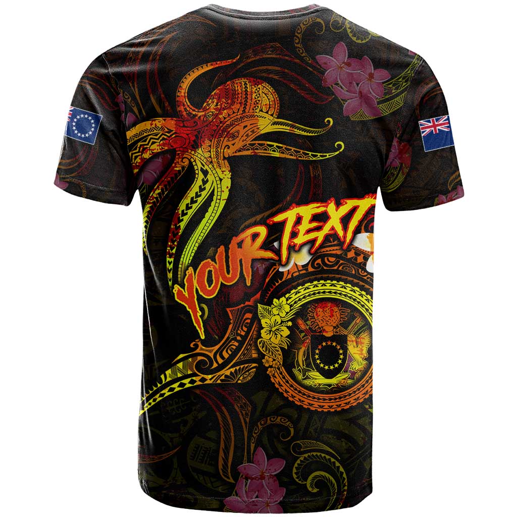 Cook Islands T Shirt Octopus Plumeria Polynesian Tattoo