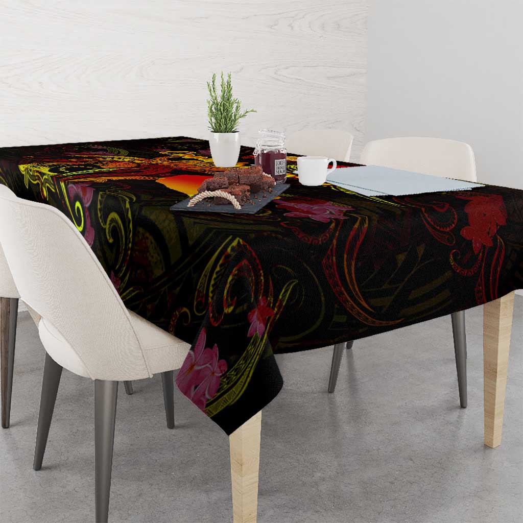 Cook Islands Tablecloth Octopus Plumeria Polynesian Tattoo DT02 - Polynesian Pride