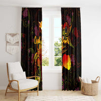 Cook Islands Window Curtain Octopus Plumeria Polynesian Tattoo DT02 - Polynesian Pride
