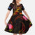 Nauru Family Matching Long Sleeve Bodycon Dress and Hawaiian Shirt Octopus Plumeria Polynesian Tattoo