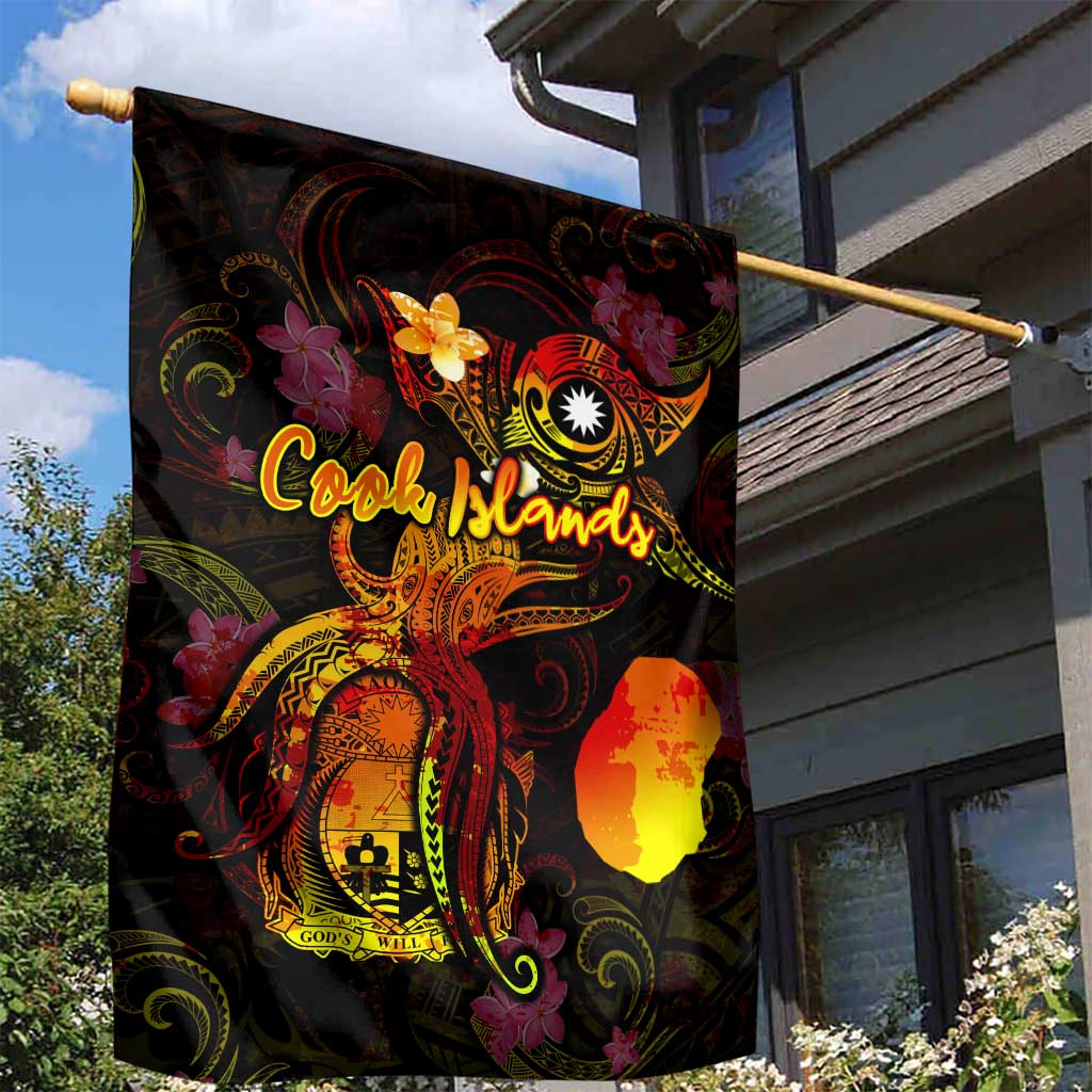 Nauru Garden Flag Octopus Plumeria Polynesian Tattoo