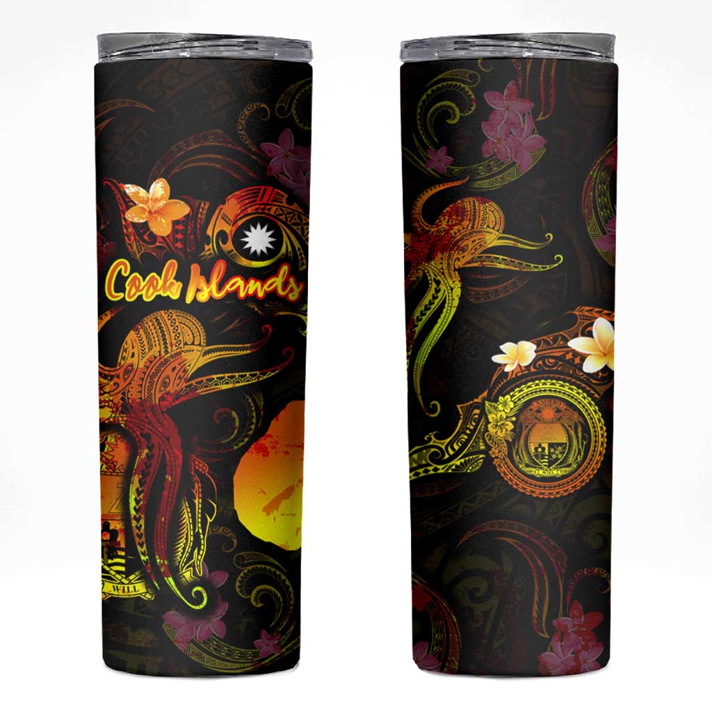 Nauru Skinny Tumbler Octopus Plumeria Polynesian Tattoo