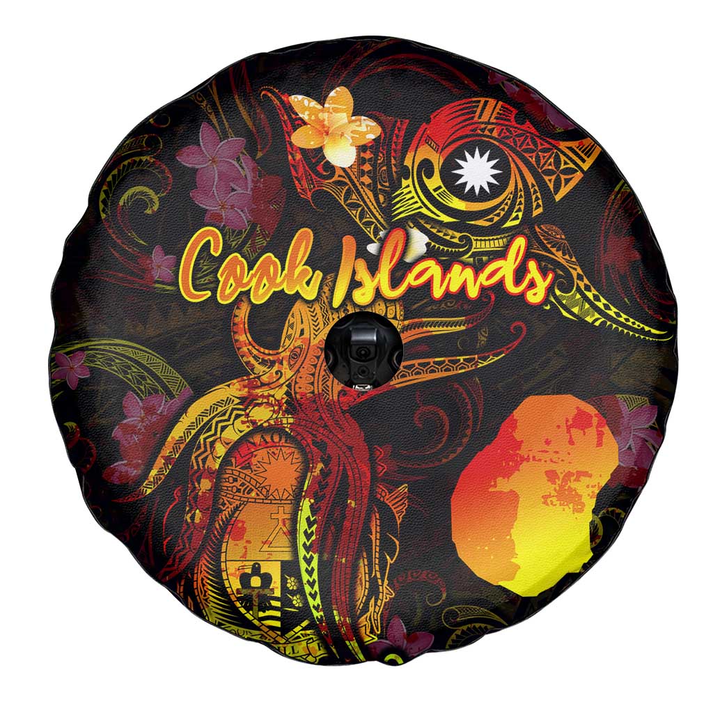 Nauru Spare Tire Cover Octopus Plumeria Polynesian Tattoo