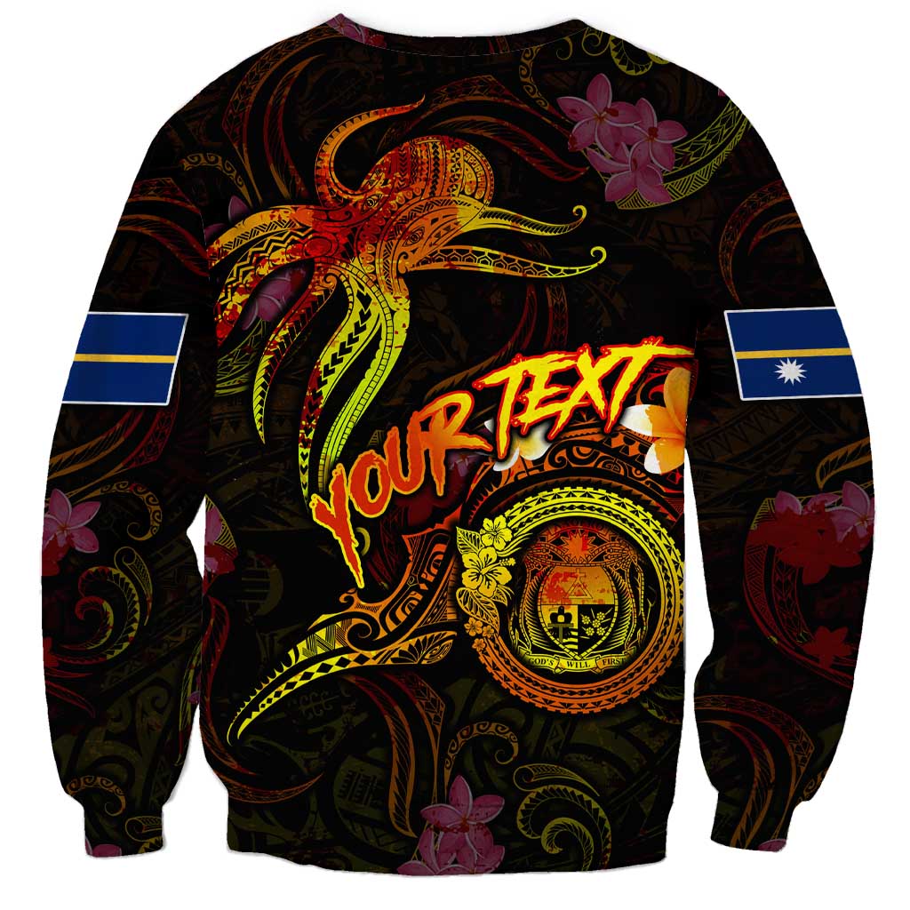 Nauru Sweatshirt Octopus Plumeria Polynesian Tattoo