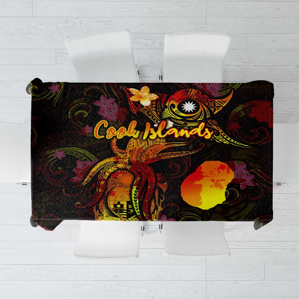 Nauru Tablecloth Octopus Plumeria Polynesian Tattoo