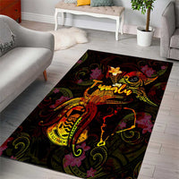 Tuvalu Area Rug Octopus Plumeria Polynesian Tattoo DT02 - Polynesian Pride