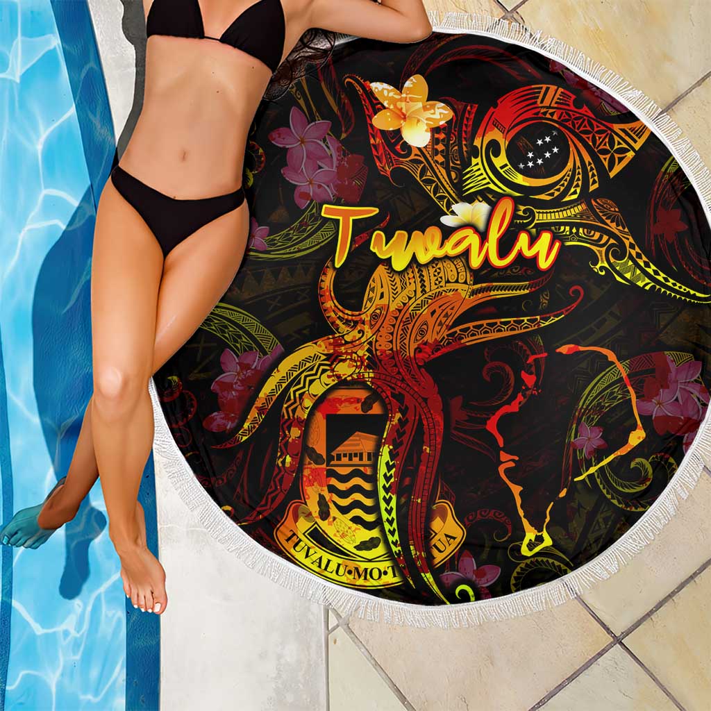 Tuvalu Beach Blanket Octopus Plumeria Polynesian Tattoo DT02 - Polynesian Pride