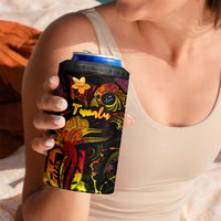 Tuvalu 4 in 1 Can Cooler Tumbler Octopus Plumeria Polynesian Tattoo DT02 - Polynesian Pride