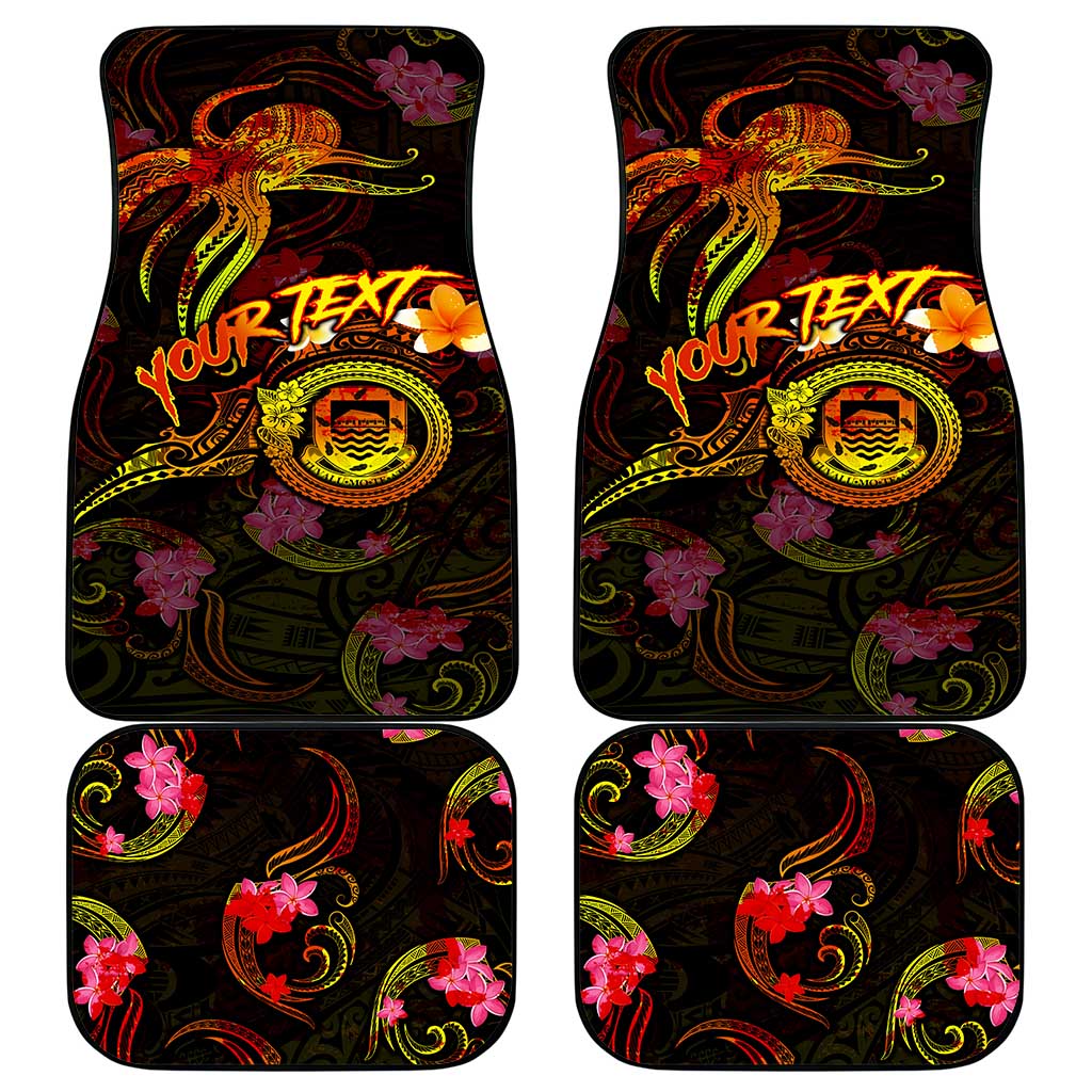 Tuvalu Car Mats Octopus Plumeria Polynesian Tattoo DT02 - Polynesian Pride
