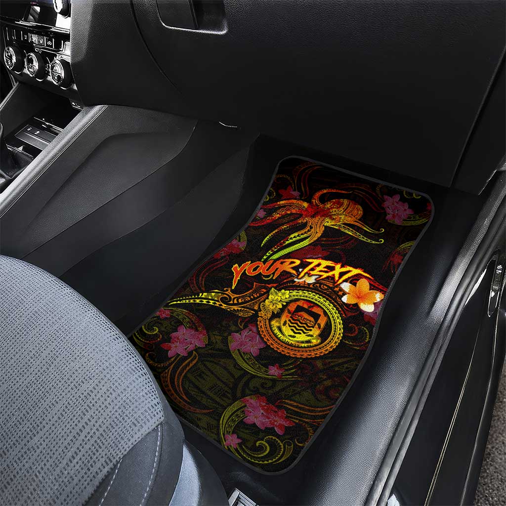 Tuvalu Car Mats Octopus Plumeria Polynesian Tattoo DT02 - Polynesian Pride