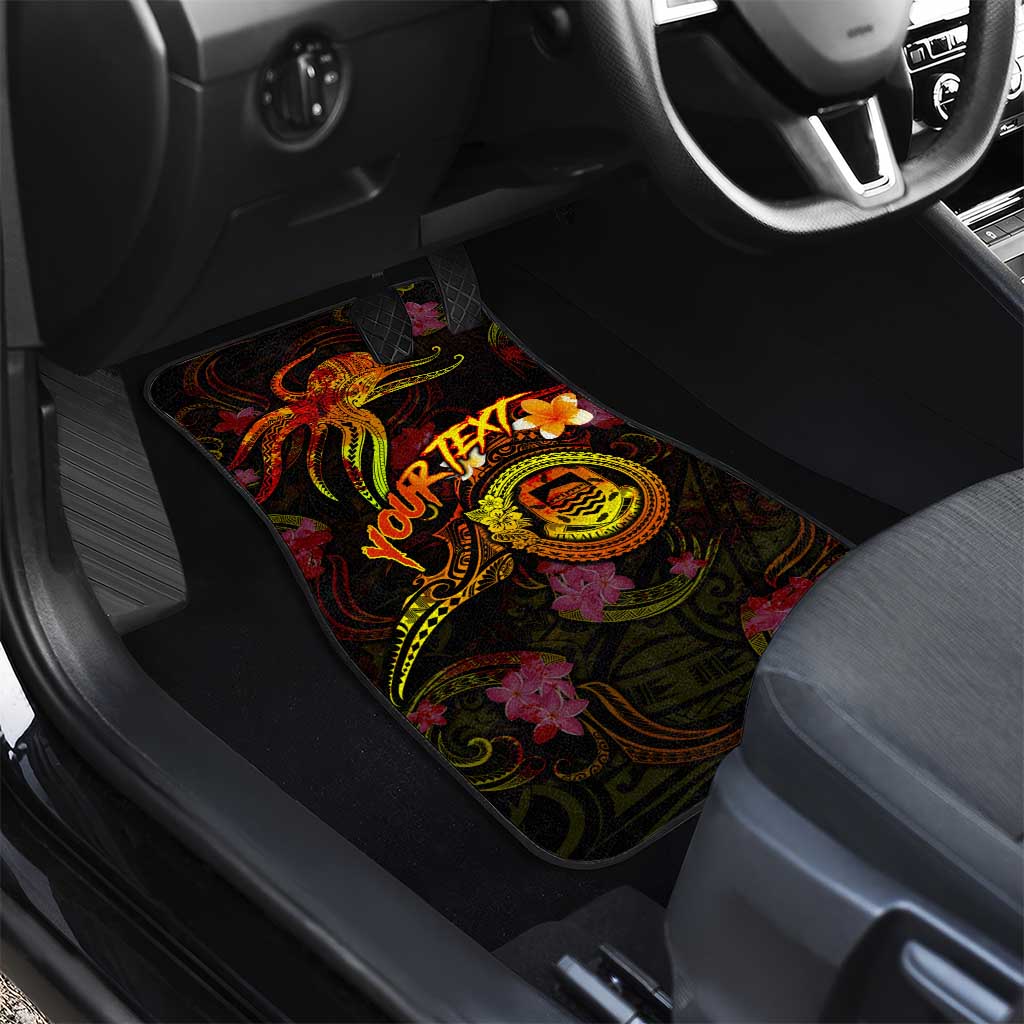 Tuvalu Car Mats Octopus Plumeria Polynesian Tattoo DT02 - Polynesian Pride