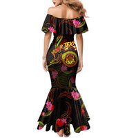 Tuvalu Family Matching Mermaid Dress and Hawaiian Shirt Octopus Plumeria Polynesian Tattoo