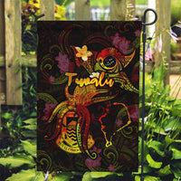 Tuvalu Garden Flag Octopus Plumeria Polynesian Tattoo DT02 Garden Flag Black - Polynesian Pride