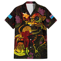 Tuvalu Hawaiian Shirt Octopus Plumeria Polynesian Tattoo DT02 Black - Polynesian Pride