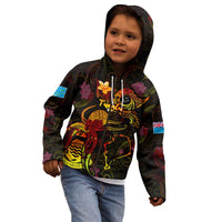 Tuvalu Kid Hoodie Octopus Plumeria Polynesian Tattoo