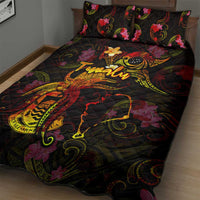 Tuvalu Quilt Bed Set Octopus Plumeria Polynesian Tattoo DT02 - Polynesian Pride