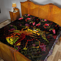 Tuvalu Quilt Bed Set Octopus Plumeria Polynesian Tattoo DT02 - Polynesian Pride
