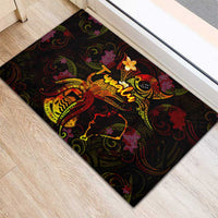 Tuvalu Rubber Doormat Octopus Plumeria Polynesian Tattoo DT02 - Polynesian Pride