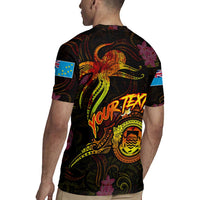 Tuvalu Rugby Jersey Octopus Plumeria Polynesian Tattoo DT02 - Polynesian Pride