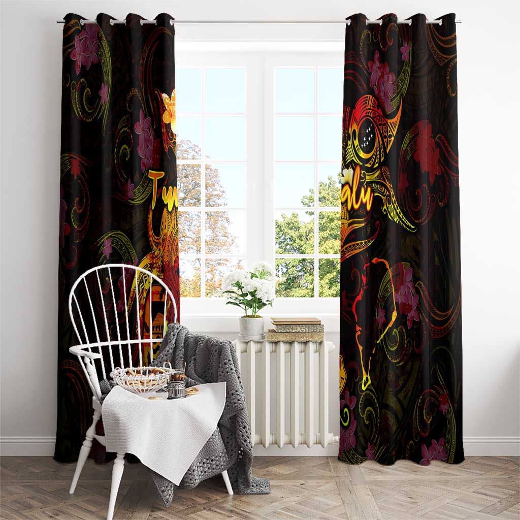 Tuvalu Window Curtain Octopus Plumeria Polynesian Tattoo DT02 - Polynesian Pride