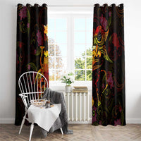Tuvalu Window Curtain Octopus Plumeria Polynesian Tattoo DT02 - Polynesian Pride