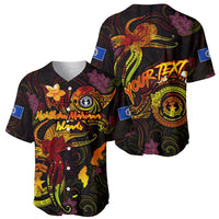 Northern Mariana Islands Baseball Jersey Octopus Plumeria Polynesian Tattoo