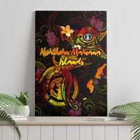 Northern Mariana Islands Canvas Wall Art Octopus Plumeria Polynesian Tattoo