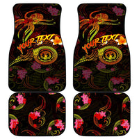 Northern Mariana Islands Car Mats Octopus Plumeria Polynesian Tattoo