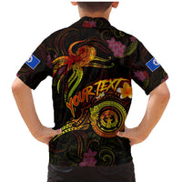 Northern Mariana Islands Family Matching Mermaid Dress and Hawaiian Shirt Octopus Plumeria Polynesian Tattoo