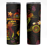 Northern Mariana Islands Skinny Tumbler Octopus Plumeria Polynesian Tattoo