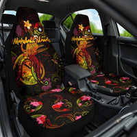 Marshall Islands Car Seat Cover Octopus Plumeria Polynesian Tattoo