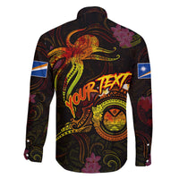 Marshall Islands Family Matching Off The Shoulder Long Sleeve Dress and Hawaiian Shirt Octopus Plumeria Polynesian Tattoo