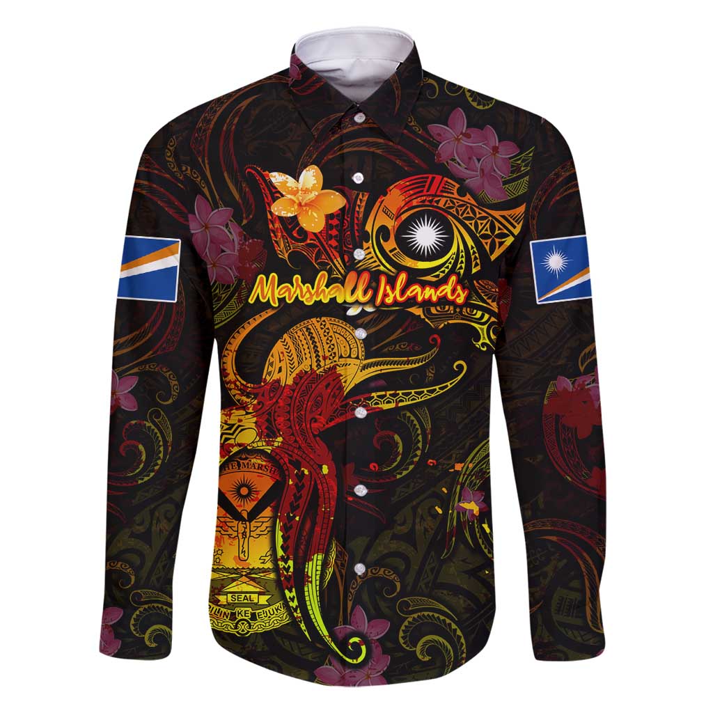 Marshall Islands Family Matching Summer Maxi Dress and Hawaiian Shirt Octopus Plumeria Polynesian Tattoo