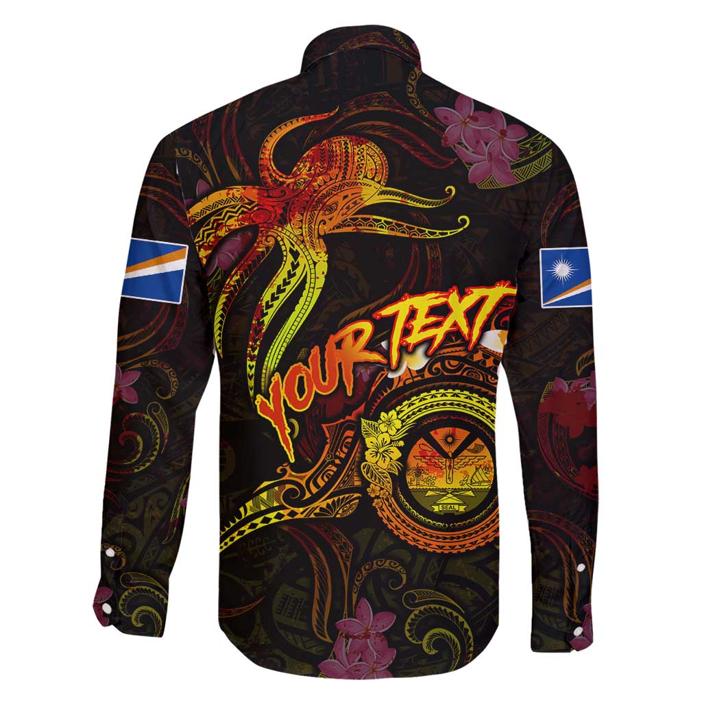 Marshall Islands Family Matching Tank Maxi Dress and Hawaiian Shirt Octopus Plumeria Polynesian Tattoo