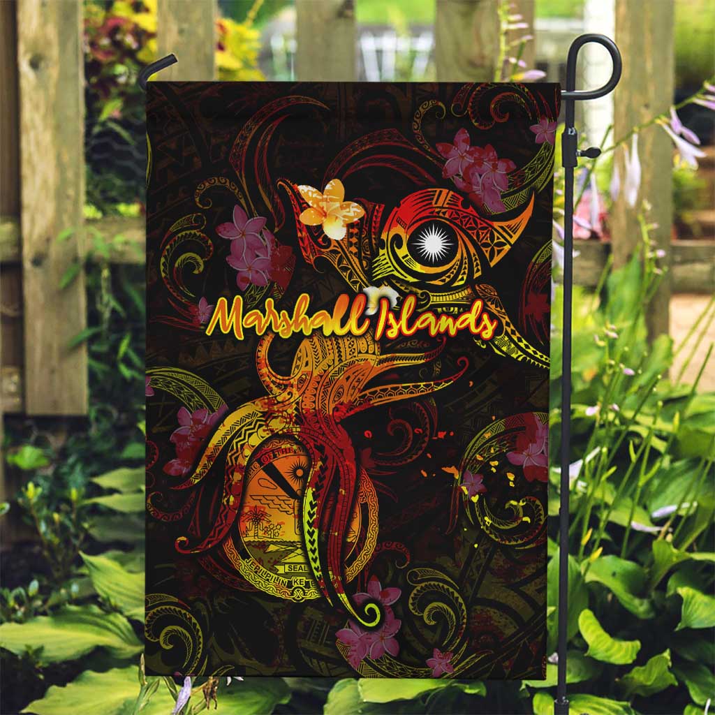 Marshall Islands Garden Flag Octopus Plumeria Polynesian Tattoo
