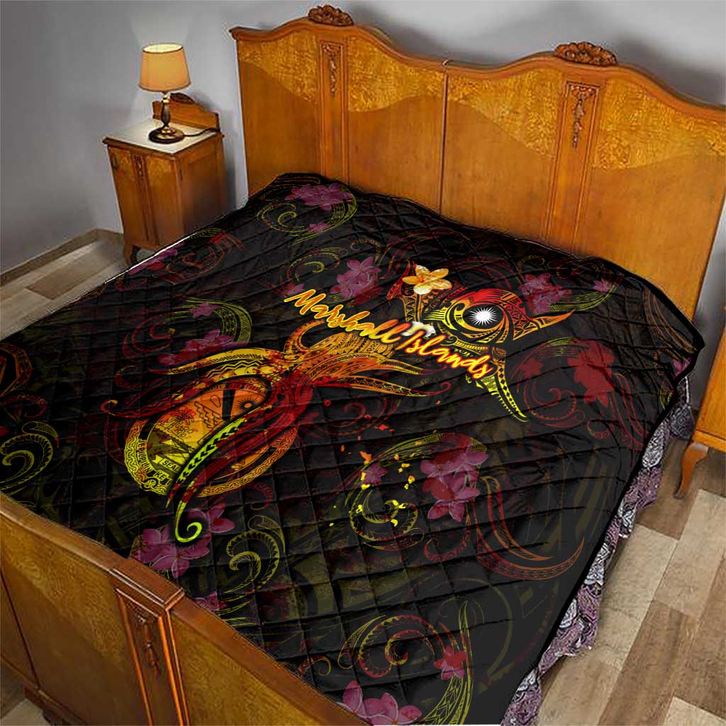 Marshall Islands Quilt Octopus Plumeria Polynesian Tattoo