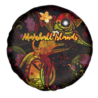 Marshall Islands Spare Tire Cover Octopus Plumeria Polynesian Tattoo