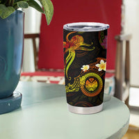 Marshall Islands Tumbler Cup Octopus Plumeria Polynesian Tattoo