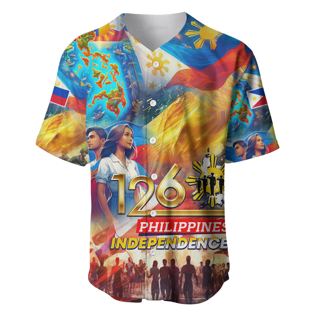 Custom The Philippines 126th Independence Anniversary Baseball Jersey Art Style