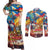 Custom The Philippines 126th Independence Anniversary Couples Matching Off Shoulder Maxi Dress and Long Sleeve Button Shirt Art Style